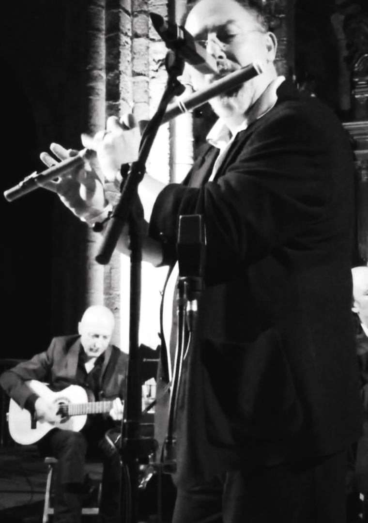 David Migoya playing Irish flute